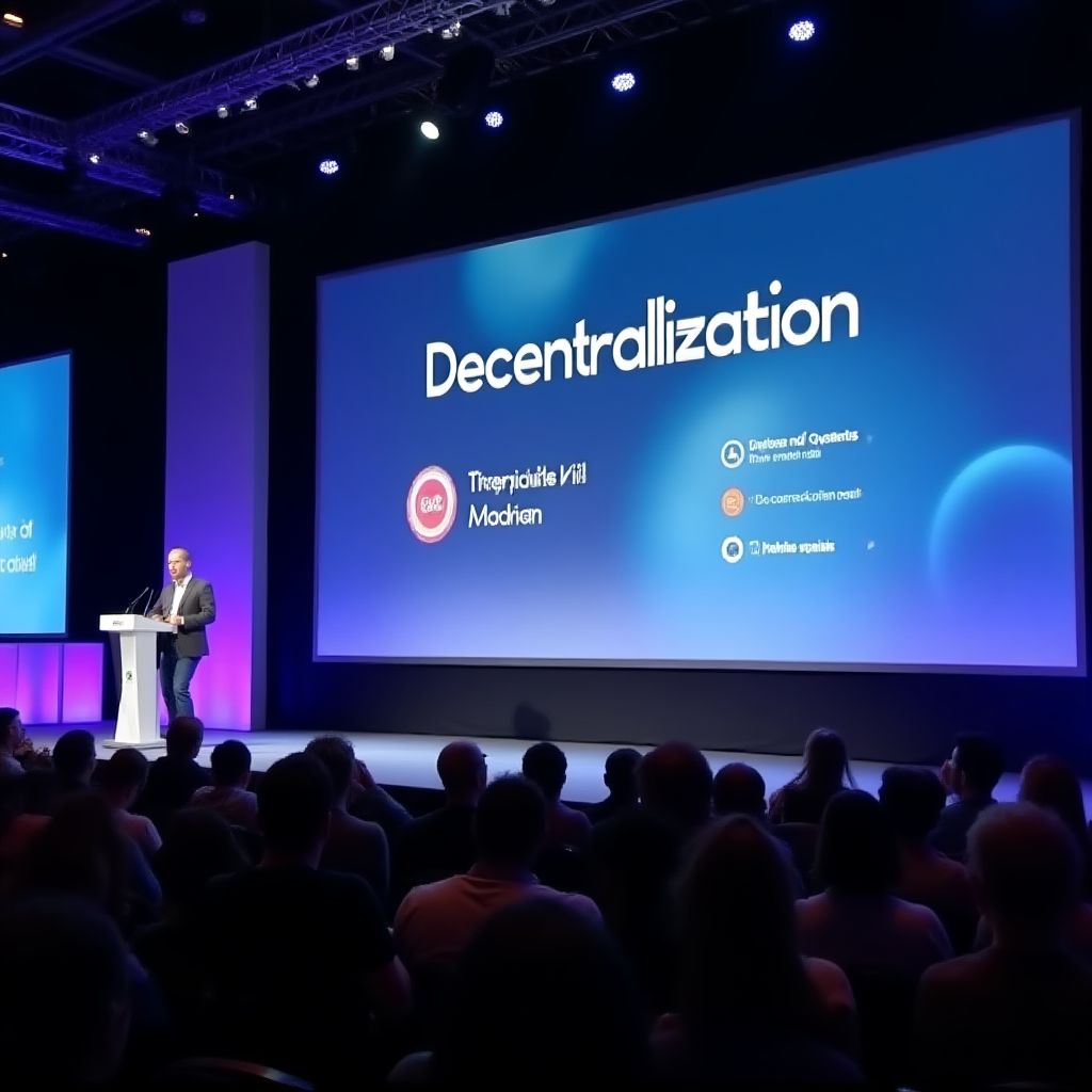 Presentación en una conferencia tecnológica