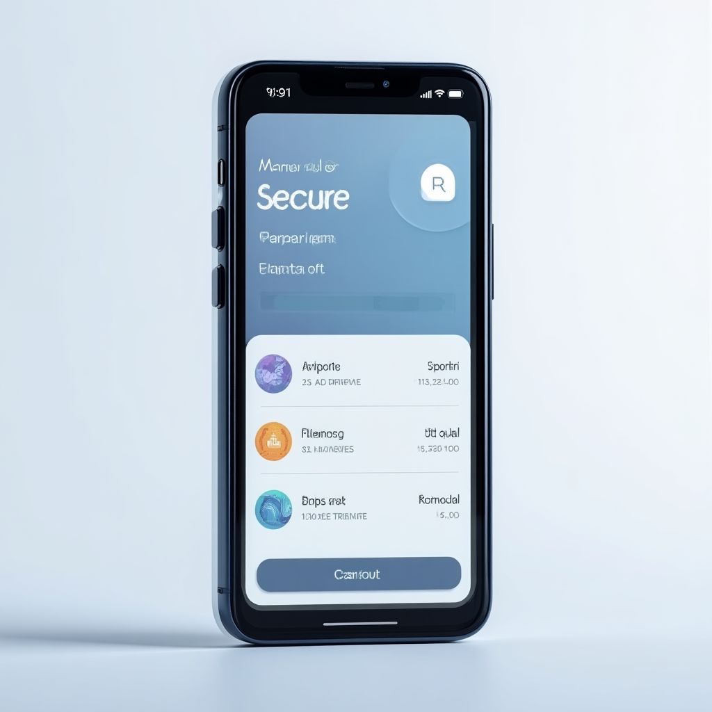 Prototipo de una billetera digital segura en un smartphone.