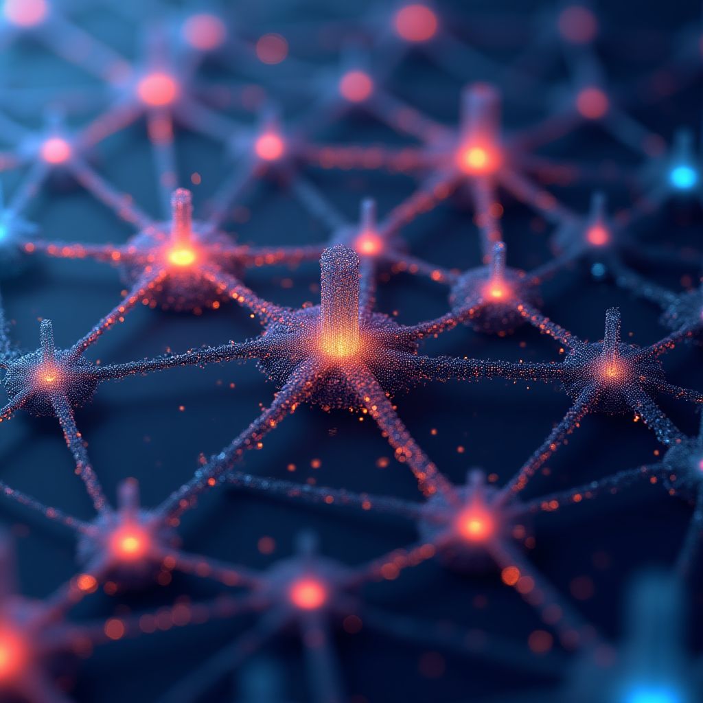 Visualización de un protocolo de interoperabilidad blockchain.